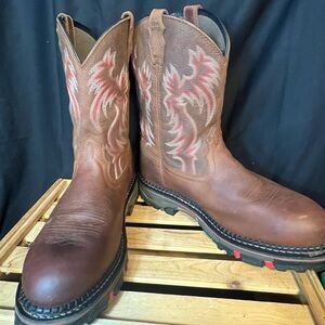 Cody James Decimator Men's Brown Leather Comp Toe Western Work Boot. Size 13EE